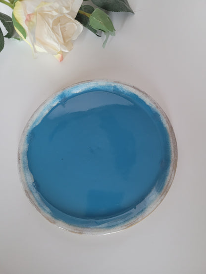 Keramik-Set in Ozeanblau – handgedreht & einzigartig