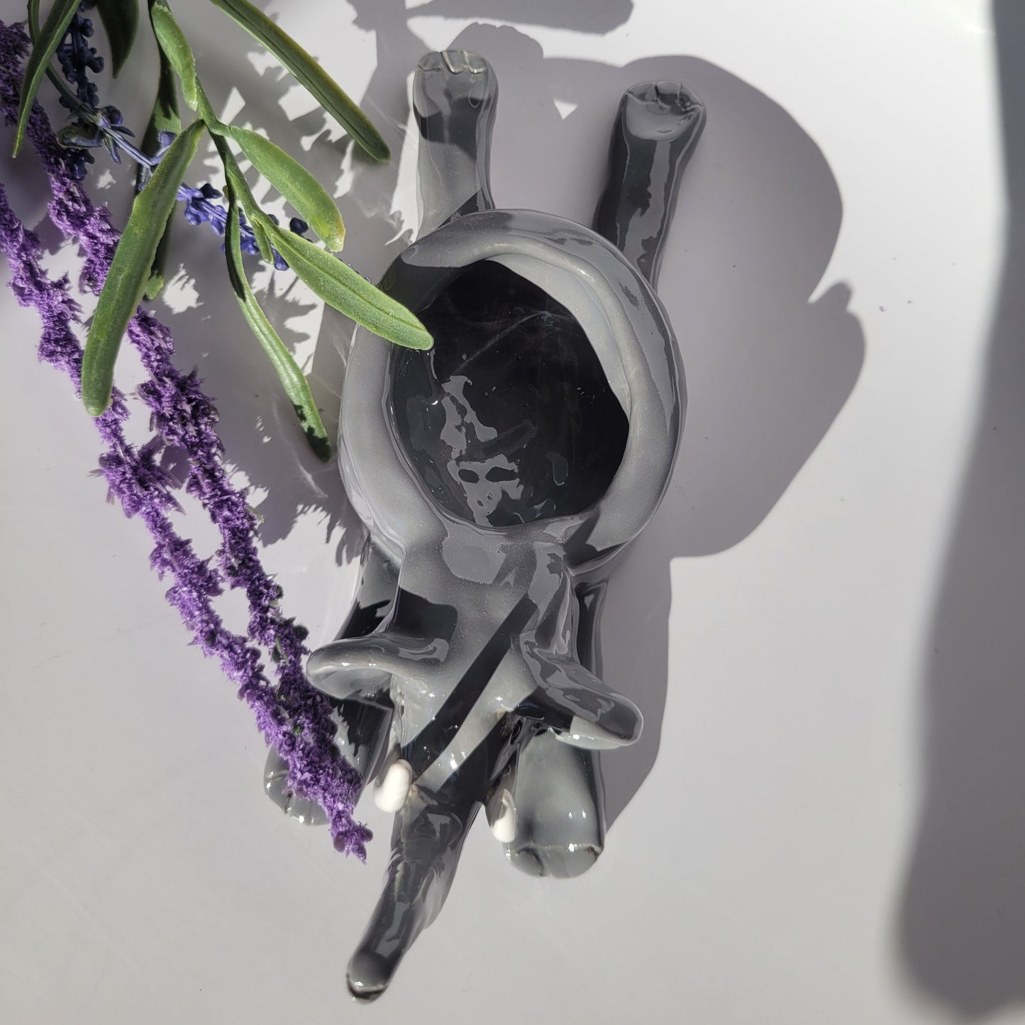 Teelicht Elefant aus Ton - handgefertigt