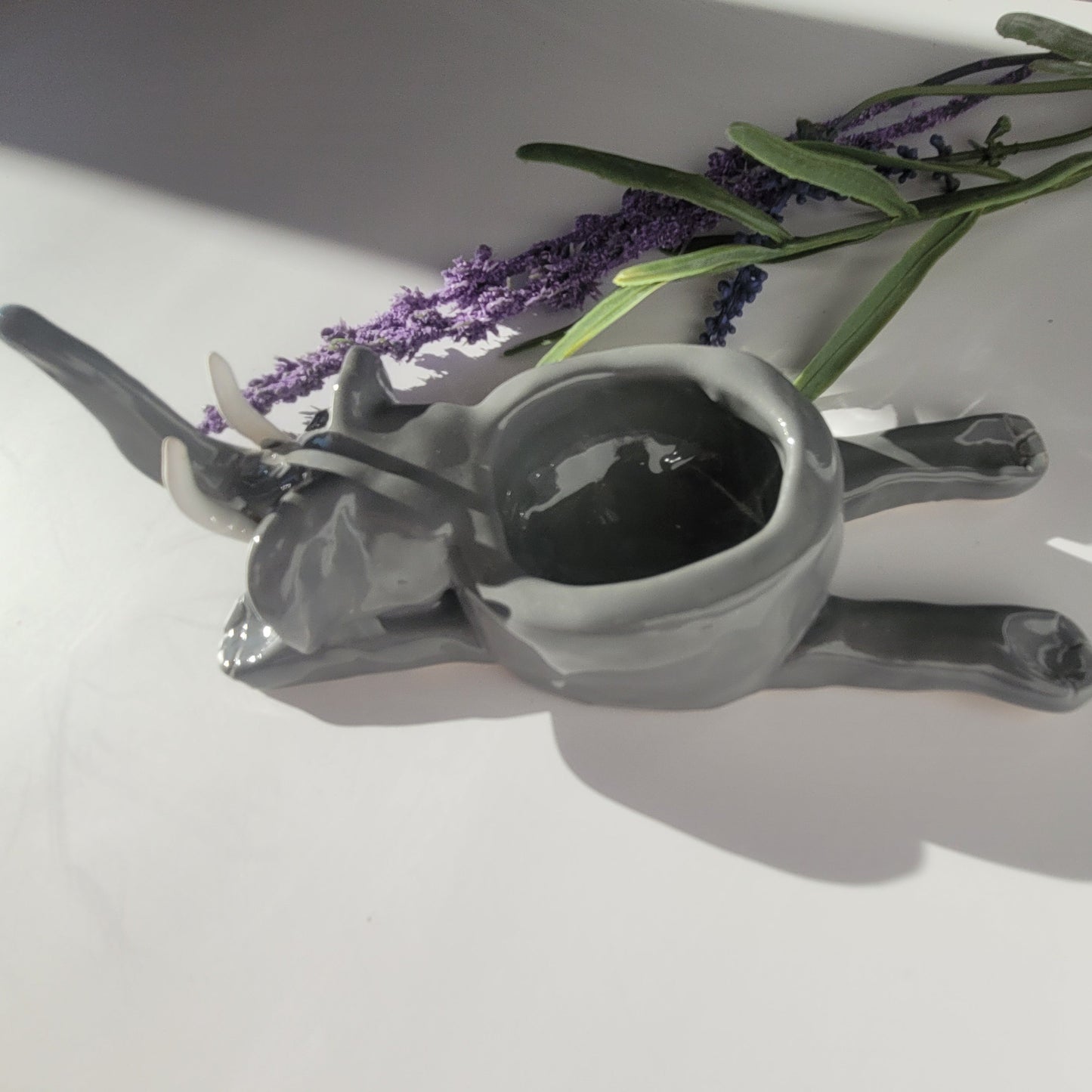 Teelicht Elefant aus Ton - handgefertigt