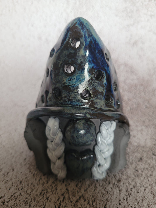 Teelicht Wichtel handgefertigt aus Ton