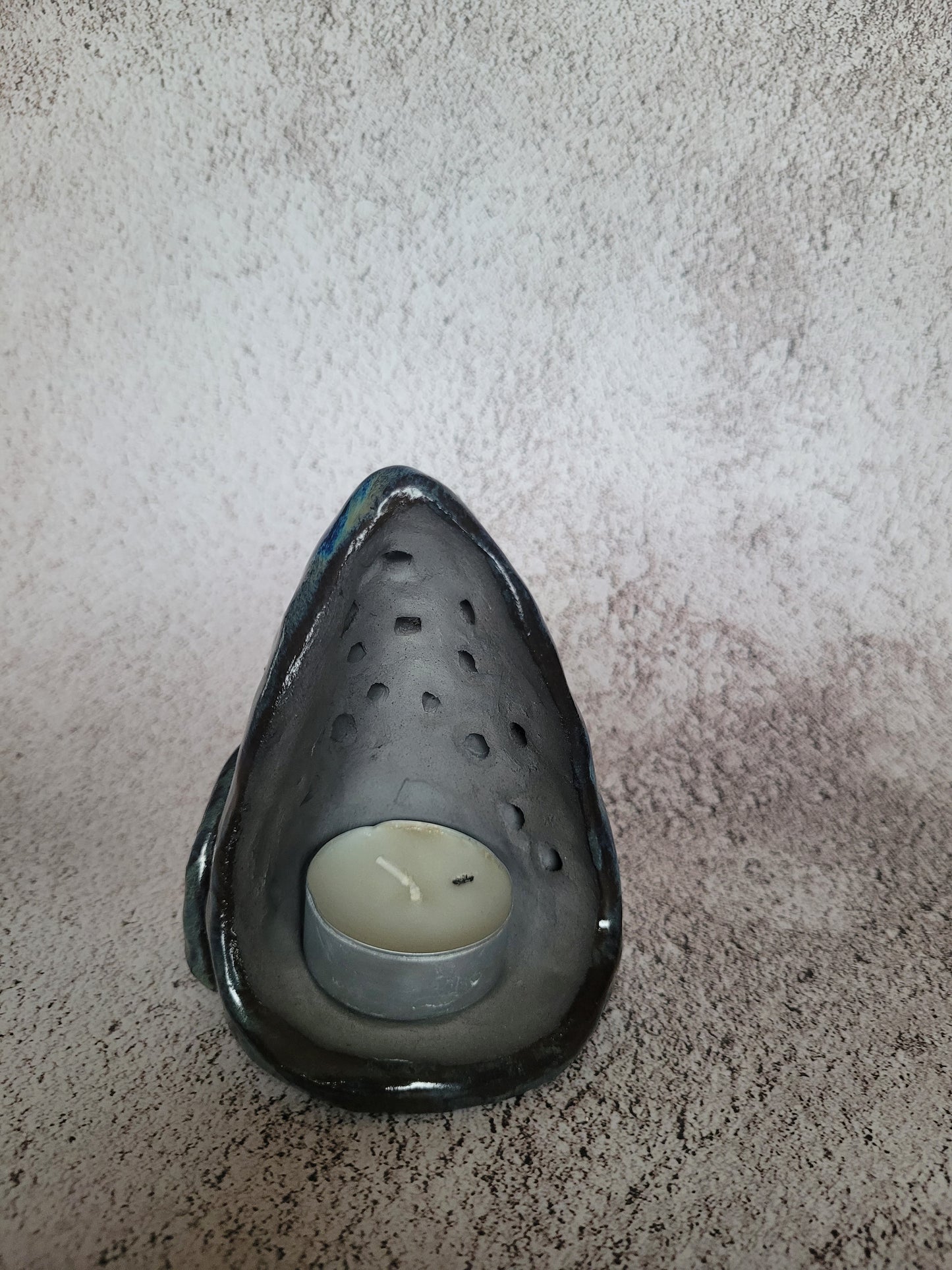 Teelicht Wichtel handgefertigt aus Ton