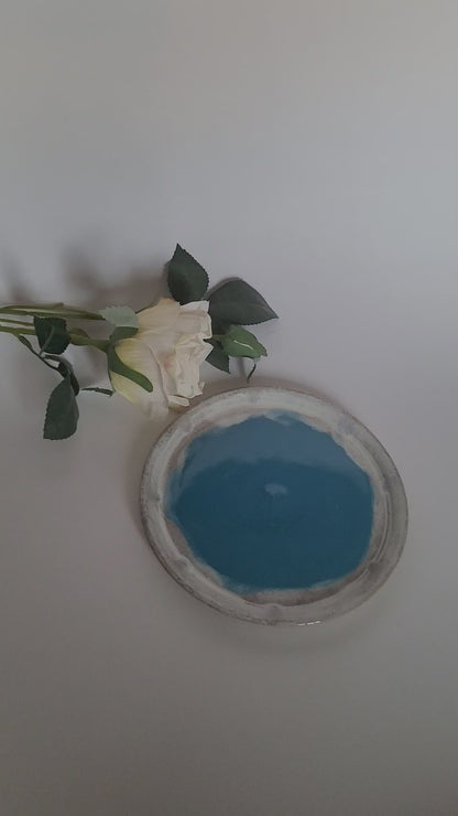 Keramik-Set in Ozeanblau – handgedreht & einzigartig